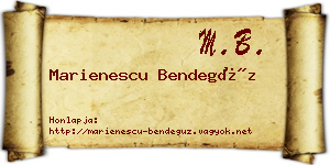 Marienescu Bendegúz névjegykártya